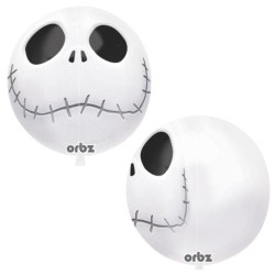 BALLON METALLIQUE ROND ORBZ TETE DE JACK 38 X 40 CM