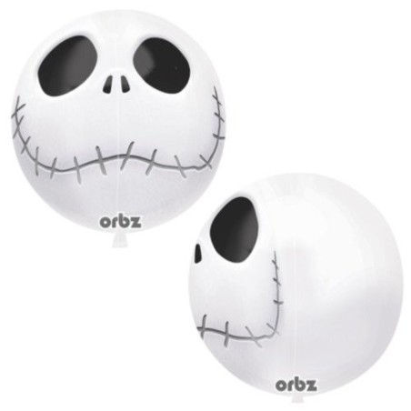 BALLON METALLIQUE ROND ORBZ TETE DE JACK 38 X 40 CM