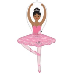 BALLON METALLIQUE DANSEUSE CLASSIQUE BALLERINE NOIRE 63 X 109 CM