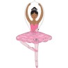 BALLON METALLIQUE DANSEUSE CLASSIQUE BALLERINE NOIRE 63 X 109 CM