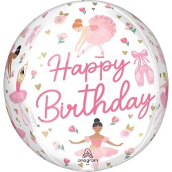 BALLON METALLIQUE ORBZ DANSE CLASSIQUE BALLERINES ROSES 38 X 40 CM