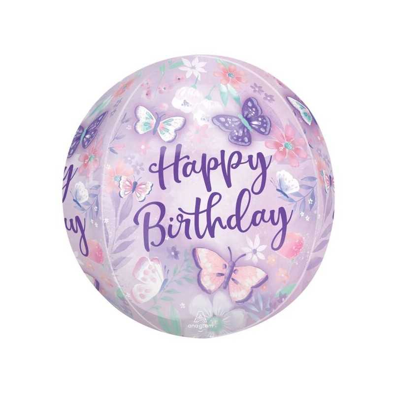 BALLON METALLIQUE ORLOBZ PAPILLON 38 X 40 CM