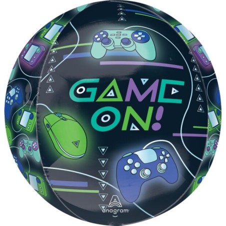 BALLON METALLIQUE ORBZ JEU VIDEO GAME ON 38 X 40 CM 