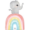 BALLON METALLIQUE BEBE ELEPHANT SUR ARC EN CIEL RAINBOW BABY SHOWER 53 X 76 CM BALLON METALLIQUE BEBE ELEPHANT SUR ARC EN CIEL RAINBOW BABY SHOWER 53 X 76 CM