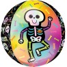 BALLON METALLIQUE ORBZ SQUELETTE DIA DE LOS MUERTOS COLORE HALLOWEEN 40 X 38 CM BALLON METALLIQUE ORBZ SQUELETTE DIA DE LOS MUERTOS COLORE HALLOWEEN 40 X 38 CM