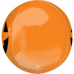 BALLON METALLIQUE ORBZ CITROUILLE ORANGE HALLOWEEN 40 X 38 CM