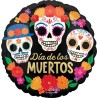 BALLON METALLIQUE ROND DIA DE LOS MUERTOS JOUR DES MORTS HALLOWEEN 43 CM BALLON METALLIQUE ROND DIA DE LOS MUERTOS JOUR DES MORTS HALLOWEEN 43 CM