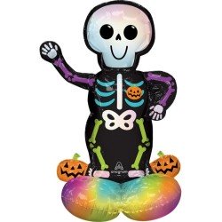BALLON METALLIQUE AIRLOONZ DIA DE LOS MUERTOS  JOUR DES MORTS HALLOWEEN 43 CM