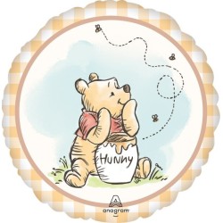 BALLON METALLIQUE ROND WINNIE THE POOH 43 CM