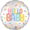 BALLON METALLIQUE ROND HELLO BABY MULTICOLORE PASTEL 43 CM BALLON METALLIQUE ROND HELLO BABY MULTICOLORE PASTEL 43 CM