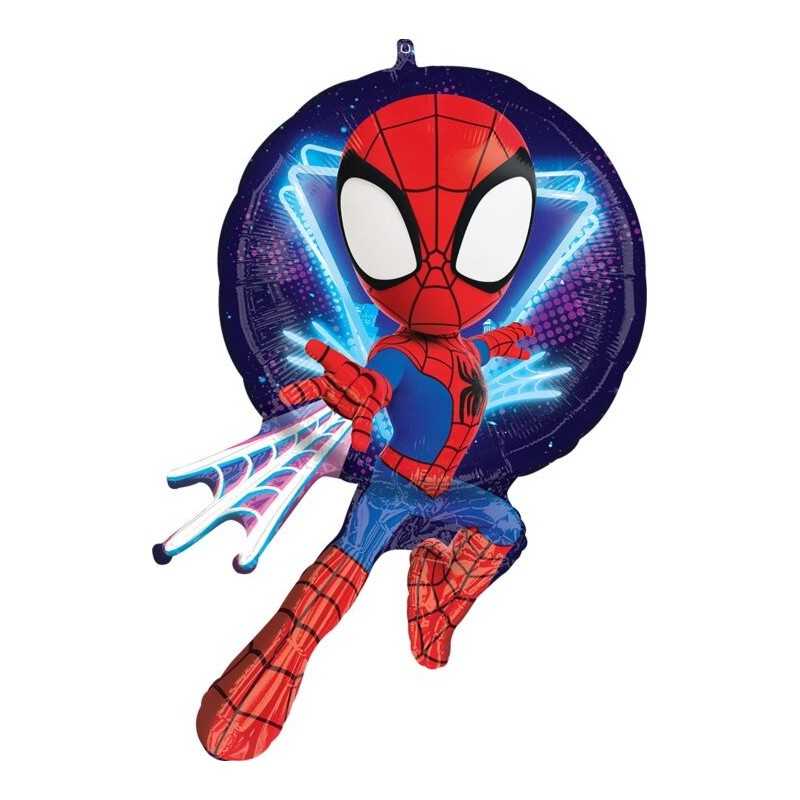 BALLON METALLIQUE PERSONNAGE SPIDEY 48 X 71 CM