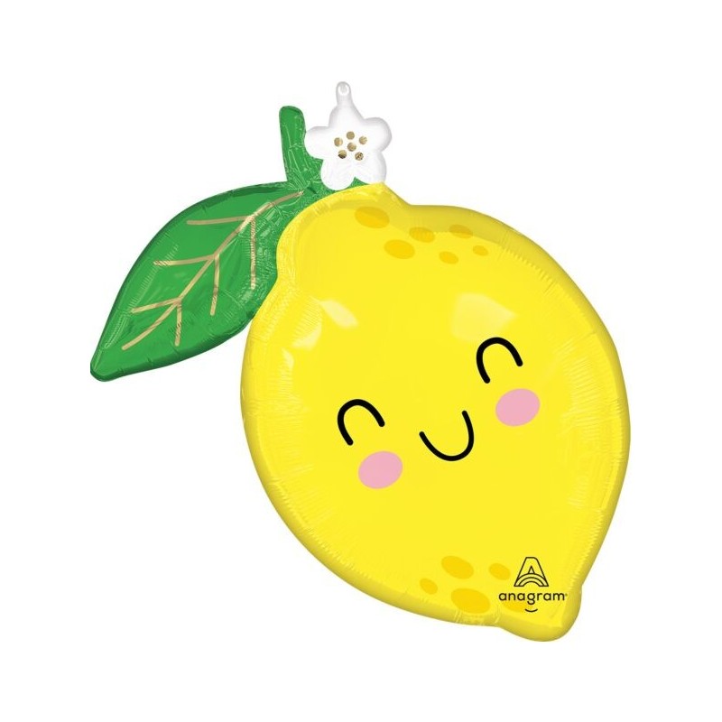 BALLON METALLIQUE FRUIT CITRON 63 X 58 CM  BALLON METALLIQUE FRUIT CITRON 63 X 58 CM