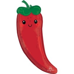 BALLON METALLIQUE FRUIT ET LEGUME PIMENT 50 X 91 CM