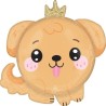 BALLON METALLIQUE KAWAII PUPPY CHIEN AVEC COURONNE 53 CM  BALLON METALLIQUE KAWAII PUPPY CHIEN AVEC COURONNE 53 CM