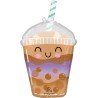 BALLON METALLIQUE BOISSON BOBA TEA OU THE 43 X 73 CM