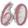 BALLON METALLIQUE MARBLE MATE ROSE CHIFFRE 60 104 CM 
