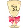 BALLON METALLIQUE COUPE DE CHAMPAGNE HAPPY BIRTHDAY 91 CM 
