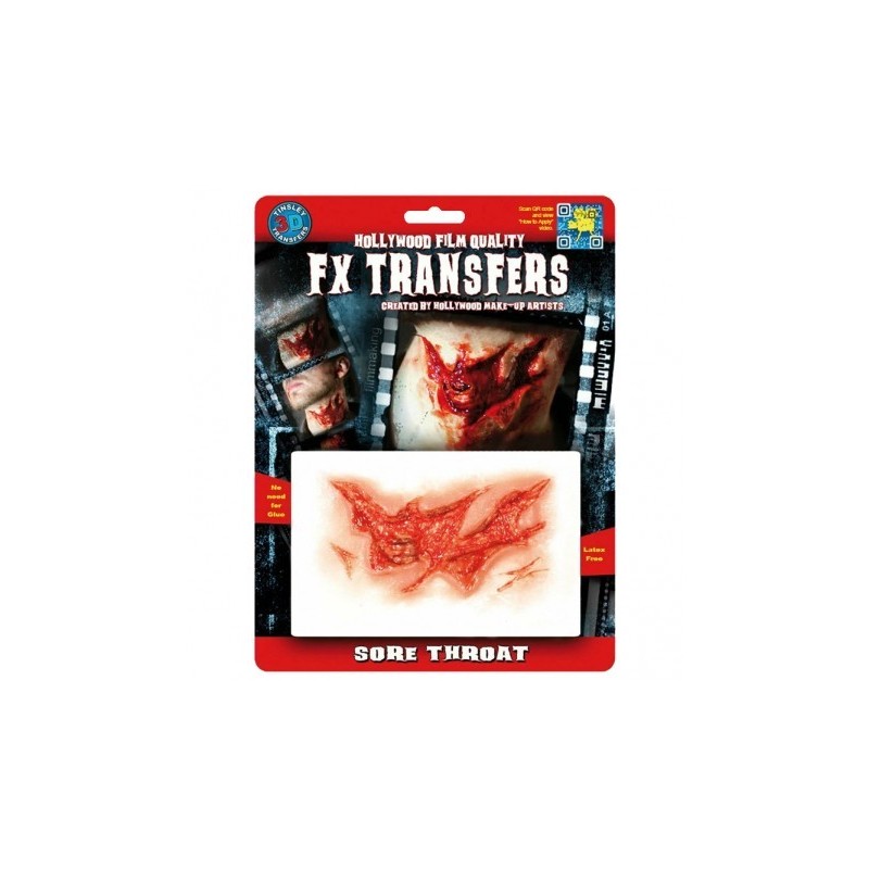 CICATRICE TRANSFERT FX 3D REALISTE EGORGEMENT  CICATRICE TRANSFERT FX 3D REALISTE EGORGEMENT