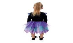 DEGUISEMENT HALLOWEEN SQUELETTE IRISE A FROUFROU NOIR VIOLET FILLE 7-9 ANS