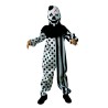 DEGUISEMENT HALLOWEEN CLOWN ARLEQUIN NOIR ET BLANC HORREUR 5-6 ANS