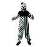 DEGUISEMENT HALLOWEEN CLOWN ARLEQUIN NOIR ET BLANC HORREUR 10-12 ANS