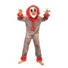 DEGUISEMENT HALLOWEEN CLOWN TUEUR GRIS COMBINAISON + MASQUE HORREUR 10-12 ANS