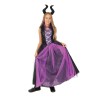DEGUISEMENT HALLOWEEN SORCIERE MALEFIQUE ROBE VIOLETTE ET NOIRE 5-6 ANS