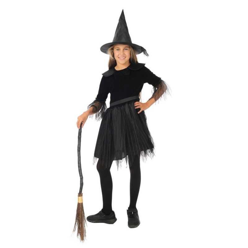 DEGUISEMENT HALLOWEEN PETITE SORCIERE ROBE NOIRE 7-9 ANS
