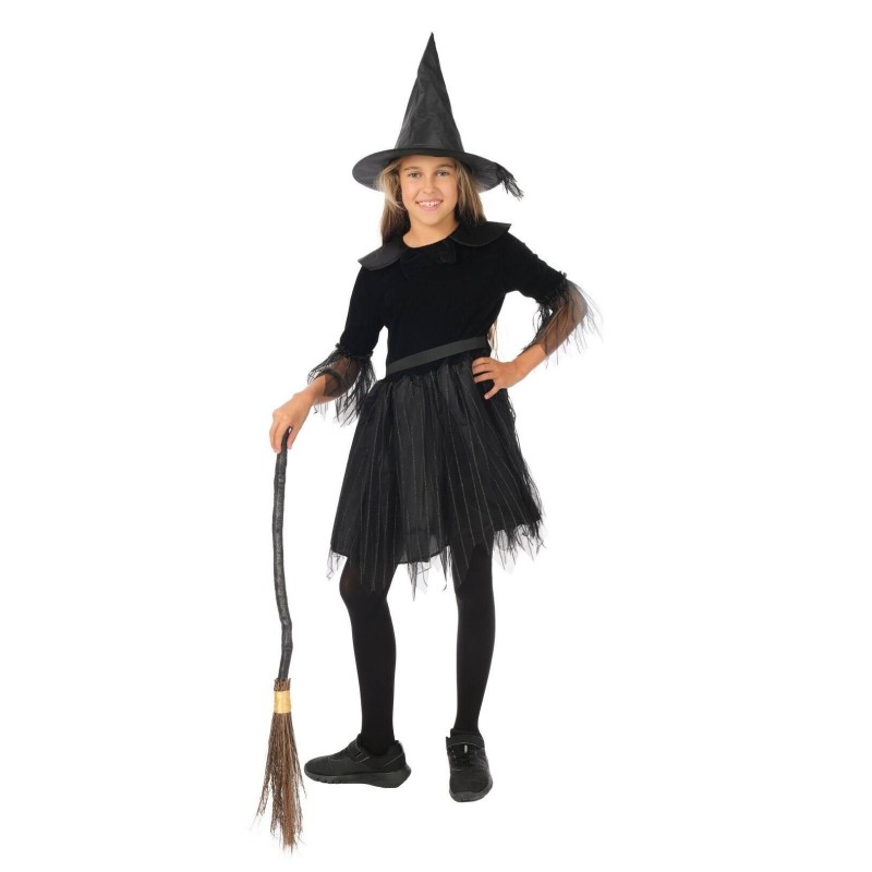 DEGUISEMENT HALLOWEEN PETITE SORCIERE ROBE NOIRE 10-12 ANS