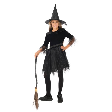 DEGUISEMENT HALLOWEEN PETITE SORCIERE ROBE NOIRE 10-12 ANS