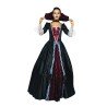 DEGUISEMENT HALLOWEEN DEGUISEMENT VAMPIRESSE ELEGANTE ROUGE ET NOIR TAILLE S-M