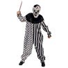 DEGUISEMENT HALLOWEEN CLOWN ARLEQUIN NOIR ET BLANC COMBINAISON + CAGOULE L-XL