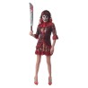 DEGUISEMENT HALLOWEENCLOWN DIABILIQUE ROUGE ROBE + COL TAILLE L-XL