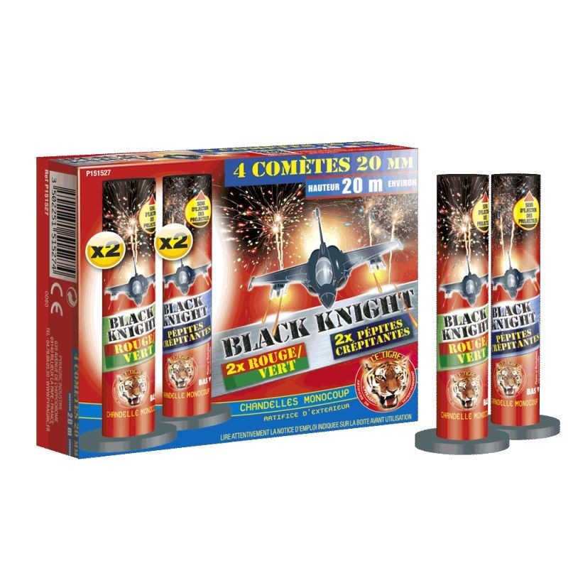FEU D'ARTIFICE BLACK KNIGHT PYRAGRIC PACK 4 CHANDELLES FEU D'ARTIFICE BLACK KNIGHT PYRAGRIC PACK 4 CHANDELLES