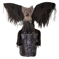 DECORATION HALLOWEEN GARGOUILLE ANIMEE 158 CM ANIMATRONIC