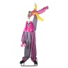 DECORATION HALLOWEEN CLOWN TENANT UNE FILLE EN L'AIR 210 CM ANIMATRONIC