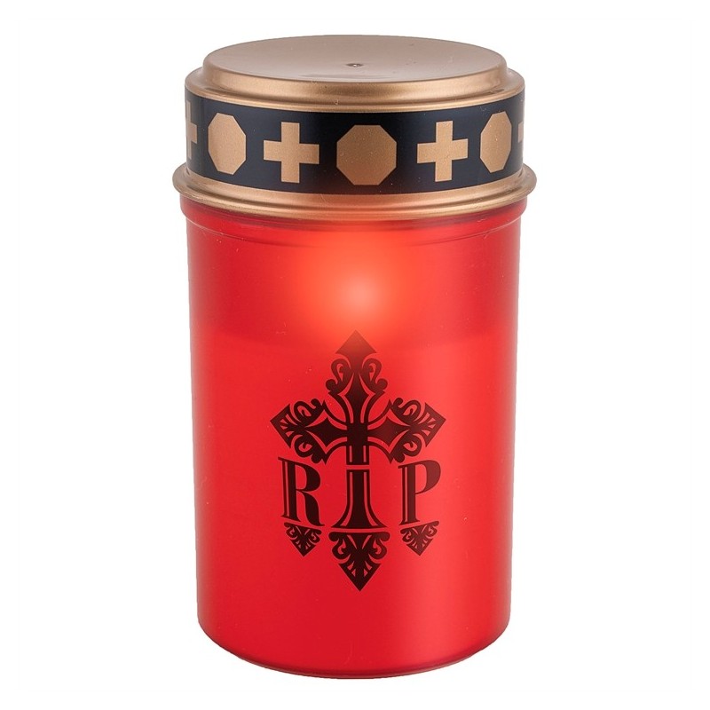 DECORATION HALLOWEEN BOUGIE FUNERAIRE RIP AVEC LUMIERE LED