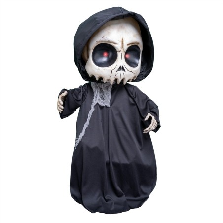 DECORATION HALLOWEEN FAUCHEUSE GRIM RUPERT ANIME 90 CM ANIMATRONIC