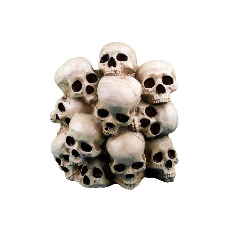 DECORATION HALLOWEEN CASCADE DE CRANE 41 CM ANIMEE LUMIERE + FUMEE