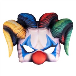 DEMI MASQUE OU LOUP CLOWN OU BOUFFON HALLOWEEN