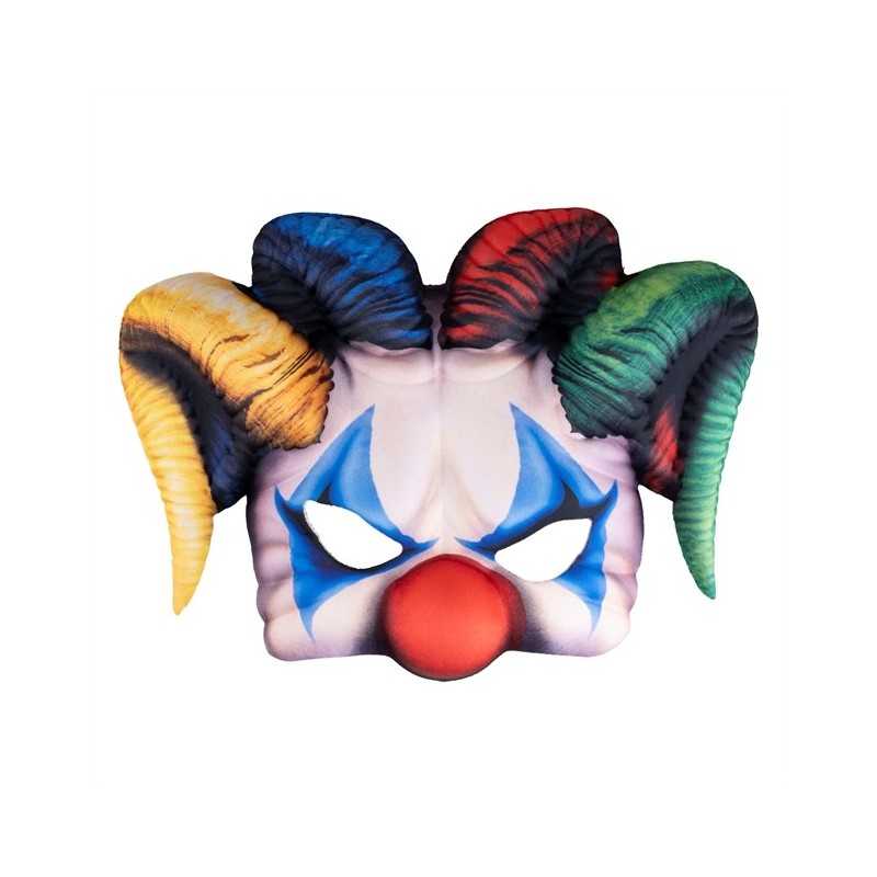 DEMI MASQUE OU LOUP CLOWN OU BOUFFON HALLOWEEN