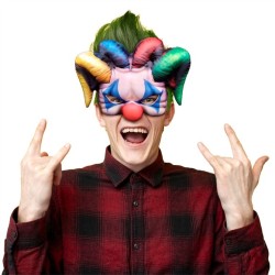 DEMI MASQUE OU LOUP CLOWN OU BOUFFON HALLOWEEN 