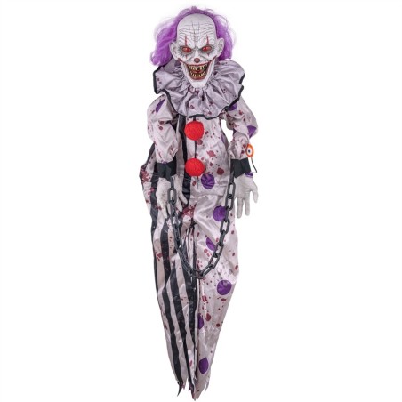 DECORATION HALLOWEEN CLOWN TREMBLANT SUSPENDU ANIME 150 CM