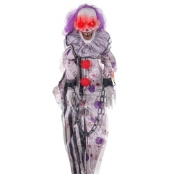 DECORATION HALLOWEEN CLOWN TREMBLANT SUSPENDU ANIME 150 CM