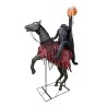 DECORATION HALLOWEEN CAVALIER DECAPITE SANS TETE  210 CM  ANIMATRONIC