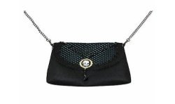 SAC A MAIN GOTHIQUE NOIR AVEC DENTELLE ET CAME TETE DE MORT