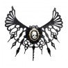 TOUR DE COU GOTHIQUE NOIR AVEC CAME HALLOWEEN