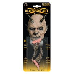 2 CORNES DE DEMON NOIR LATEX A COLLER