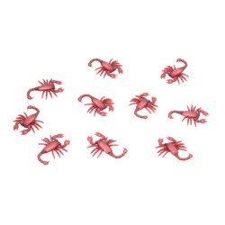 LOT 8 MILLE-PATTES PVC NOIRS 14CM X 3.5CM