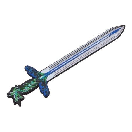 EPEE CHEVALIER DRAGON BLEU EN MOUSSE 